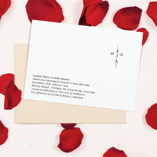 Convite Casamento Mão-Chic Com Letra Monogramada
