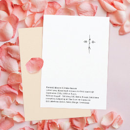 Convite Casamento Mão-Chic Com Letra Monogramada