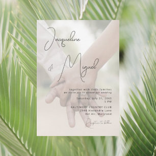 Convite Casamento Mão Foto Sem Pais Casamento