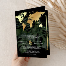 Casamento Mapa Mundial Destino Tropical Ouro Preto