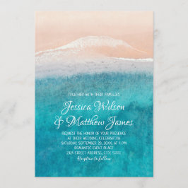 Convite Casamento Marítimo de Destino do Oceano de Praia