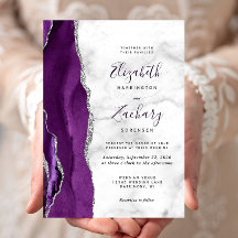 Casamento Mármore Ágata Prata Roxo Moderno