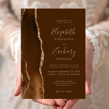 Casamento Marrom Ágata Dourado Mocha Moderno