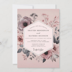 Convite Casamento Mauve Duskbloom