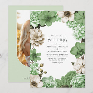 Convite Casamento Meadow Fern, Pistachio Silk & Willow Ivo