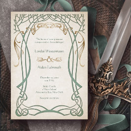 Convite Casamento Medieval Celta Fantástico