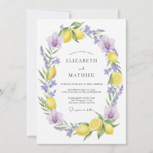 Convite Casamento Mediterrâneo Amarelo Revitalizante