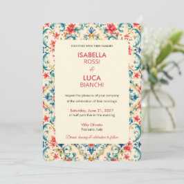 Convite Casamento Mediterrâneo | Azulejo Italiano