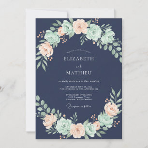 Convite Casamento Meio da Noite Hortênsia Grey Eucalipto