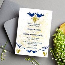 Casamento Mexicano Com Pássaros De Amor Azul E Our