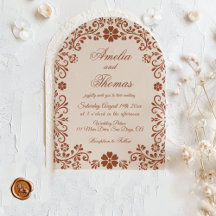Casamento Mexicano Floral de Terracota Rústica