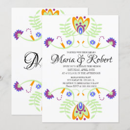 Convite Casamento Mexicano Folclórico Floral | Casamentos 