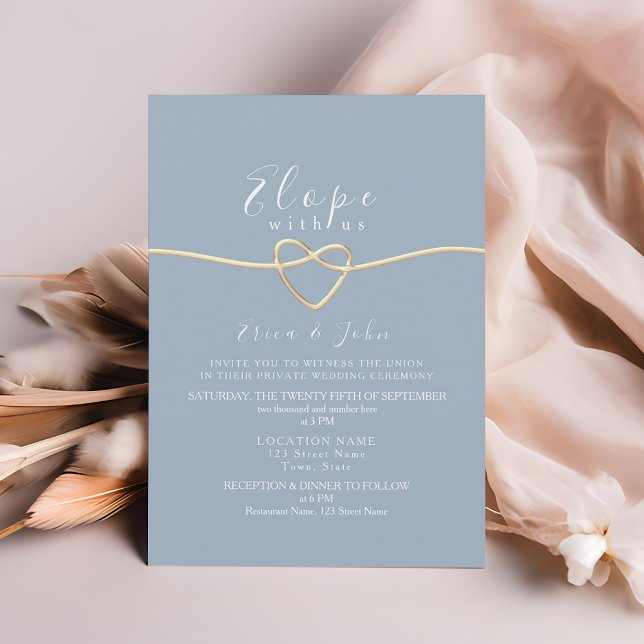 Convite Casamento Micro Dusty Blue (Criador carregado)