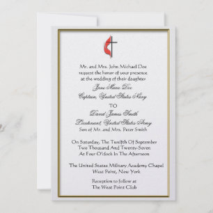 Convite Casamento Militar Metodista