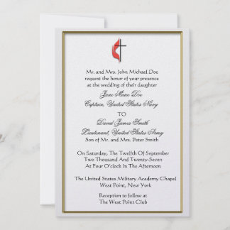 Convite Casamento Militar Metodista