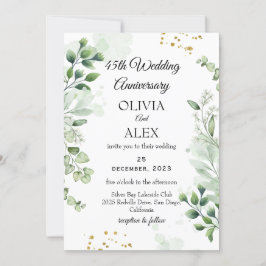 Convite Casamento Minimal Boho Greenery Aniversário