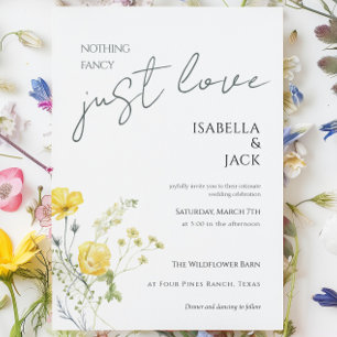 Convite Casamento Minimal Floral Sem Frescuras Apenas Amor