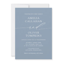 Casamento Minimalista Azul Empoeirado