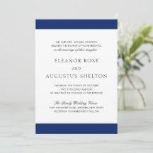 Casamento Minimalista Azul Marinho Moderno Tudo Em