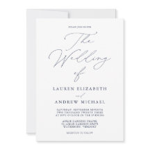 Casamento Minimalista Azul Moderno e Marinho Elega