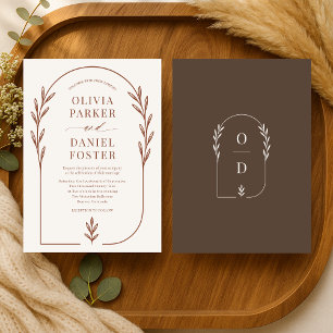 Convite Casamento Minimalista Boho com Arco