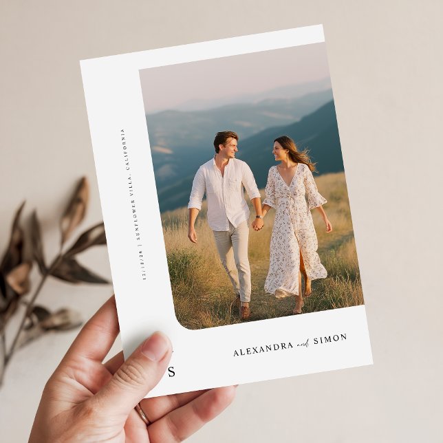 Convite Casamento Minimalista Boho Rústico (Criador carregado)