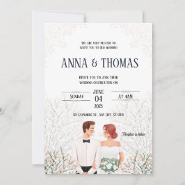 Convite Casamento Minimalista Branco Elegante