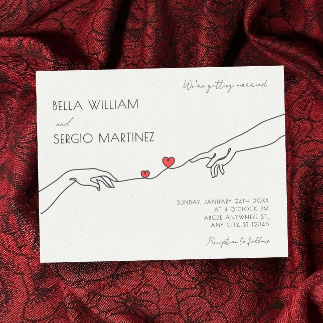 Convite Casamento minimalista casual (Criador carregado)