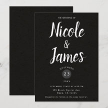 Casamento Minimalista Chic Moderno Preto