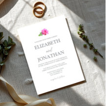 Casamento Minimalista Clássico Rosa Rosa
