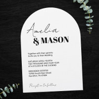 Casamento Minimalista com Arco Moderno Preto e Bra