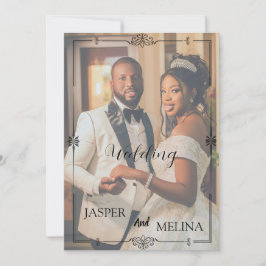 Convite Casamento Minimalista com Foto Completa | Editoria