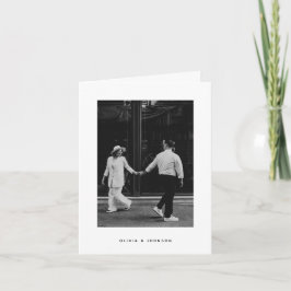 Convite Casamento Minimalista com Foto Dobrada