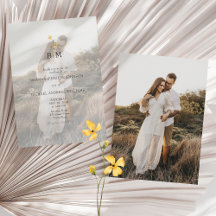 Casamento Minimalista com Monograma de Foto