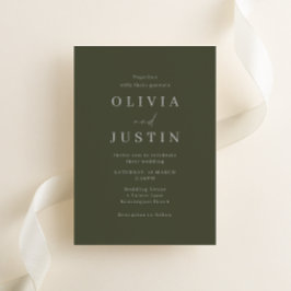Convite Casamento Minimalista da Oliva Moderna