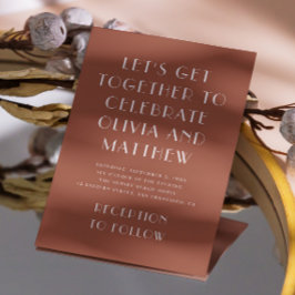 Convite Casamento minimalista da tipografia de Terracotta