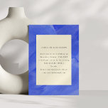 Convite Casamento Minimalista de Aquamarine Blue Watercolo<br><div class="desc">Convite para Casamento Minimalista de Aquamarine Blue Watercolor</div>