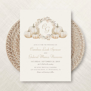 Convite Casamento Minimalista de Autumn Pumpkin