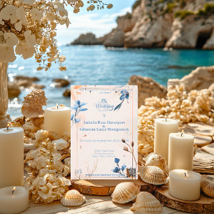 Convite Casamento Minimalista de Boêmian Dusty e Cobre