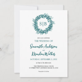 Convite Casamento minimalista de Eucalyptus