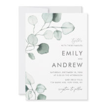 Casamento Minimalista De Eucalyptus De Aquarela