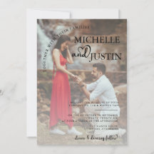 Casamento Minimalista de Foto Simples Moderno