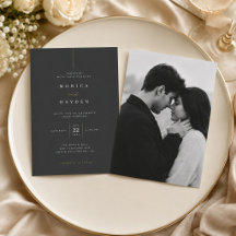 Casamento Minimalista de Luxo Preto e Dourado