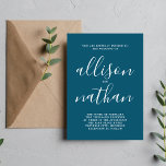Convite Casamento Minimalista de Netuno Azul Verdadeiro 1<br><div class="desc">Este simples e maravilhoso convite de casamento é perfeito para o minimalista de todos nós! Por favor,  entre em contato comigo se você quiser ajuda para personalizar a parte de texto deste convite para casamento.</div>