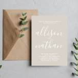 Convite Casamento Minimalista de Ostra Real 1<br><div class="desc">Este simples e maravilhoso convite de casamento é perfeito para o minimalista de todos nós! Por favor,  entre em contato comigo se você quiser ajuda para personalizar a parte de texto deste convite para casamento.</div>
