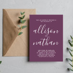 Convite Casamento Minimalista de Script de Fita Simplicida<br><div class="desc">Este simples e maravilhoso convite de casamento é perfeito para o minimalista de todos nós! Por favor,  entre em contato comigo se você quiser ajuda para personalizar a parte de texto deste convite para casamento.</div>