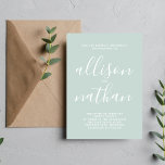 Convite Casamento Minimalista de Vidro do Mar 1 Verdadeira<br><div class="desc">Este simples e maravilhoso convite de casamento é perfeito para o minimalista de todos nós! Por favor,  entre em contato comigo se você quiser ajuda para personalizar a parte de texto deste convite para casamento.</div>