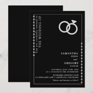 Convite Casamento Minimalista do Anel de Leve