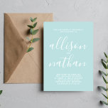 Convite Casamento Minimalista do Oceano Sincero<br><div class="desc">Este simples e maravilhoso convite de casamento é perfeito para o minimalista de todos nós! Por favor,  entre em contato comigo se você quiser ajuda para personalizar a parte de texto deste convite para casamento.</div>