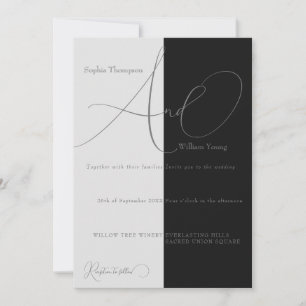 Convite Casamento minimalista e meio salvo